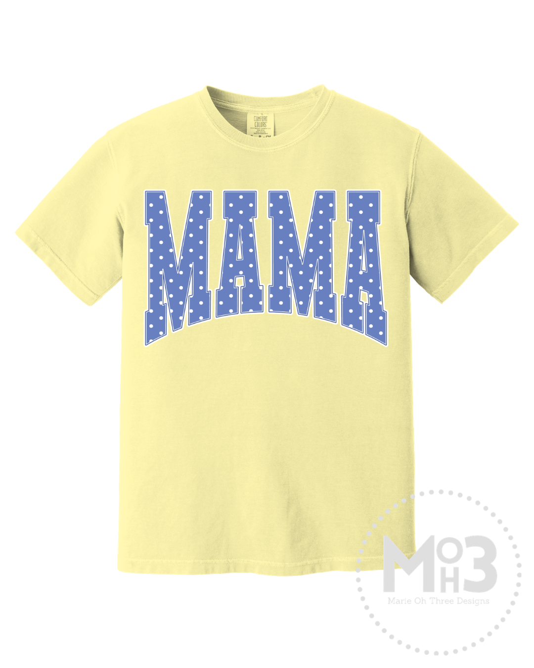 Mama Blue Polka Dot Tee