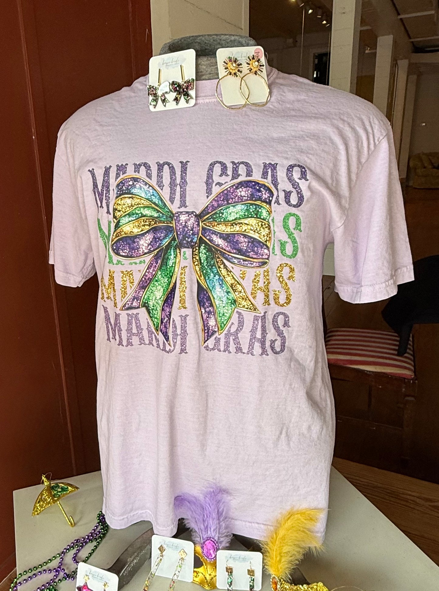 Mardi Gras Faux Sequin Tee