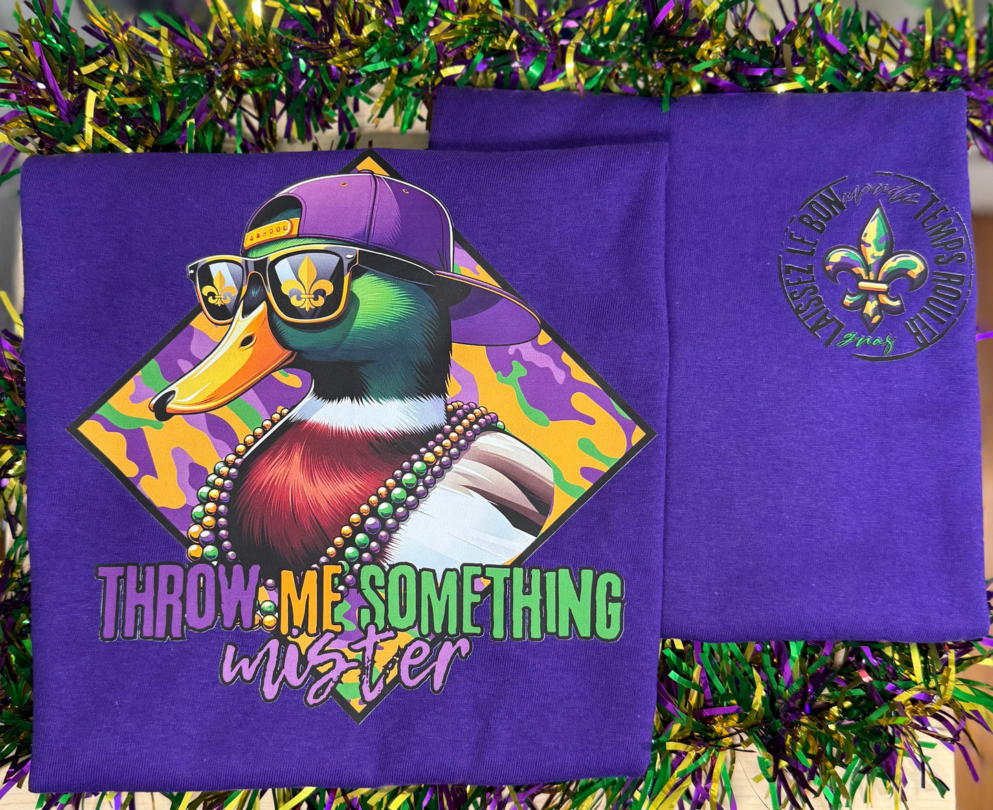 Youth Duck Mardi Gras Tee
