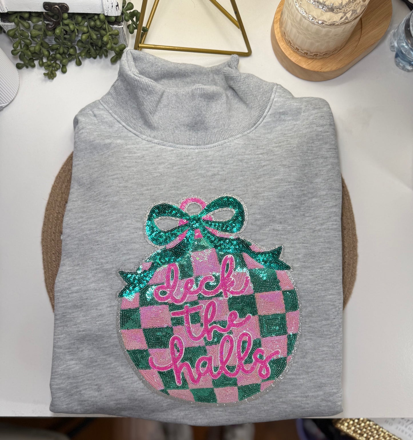 Deck The Halls Mock-Neck