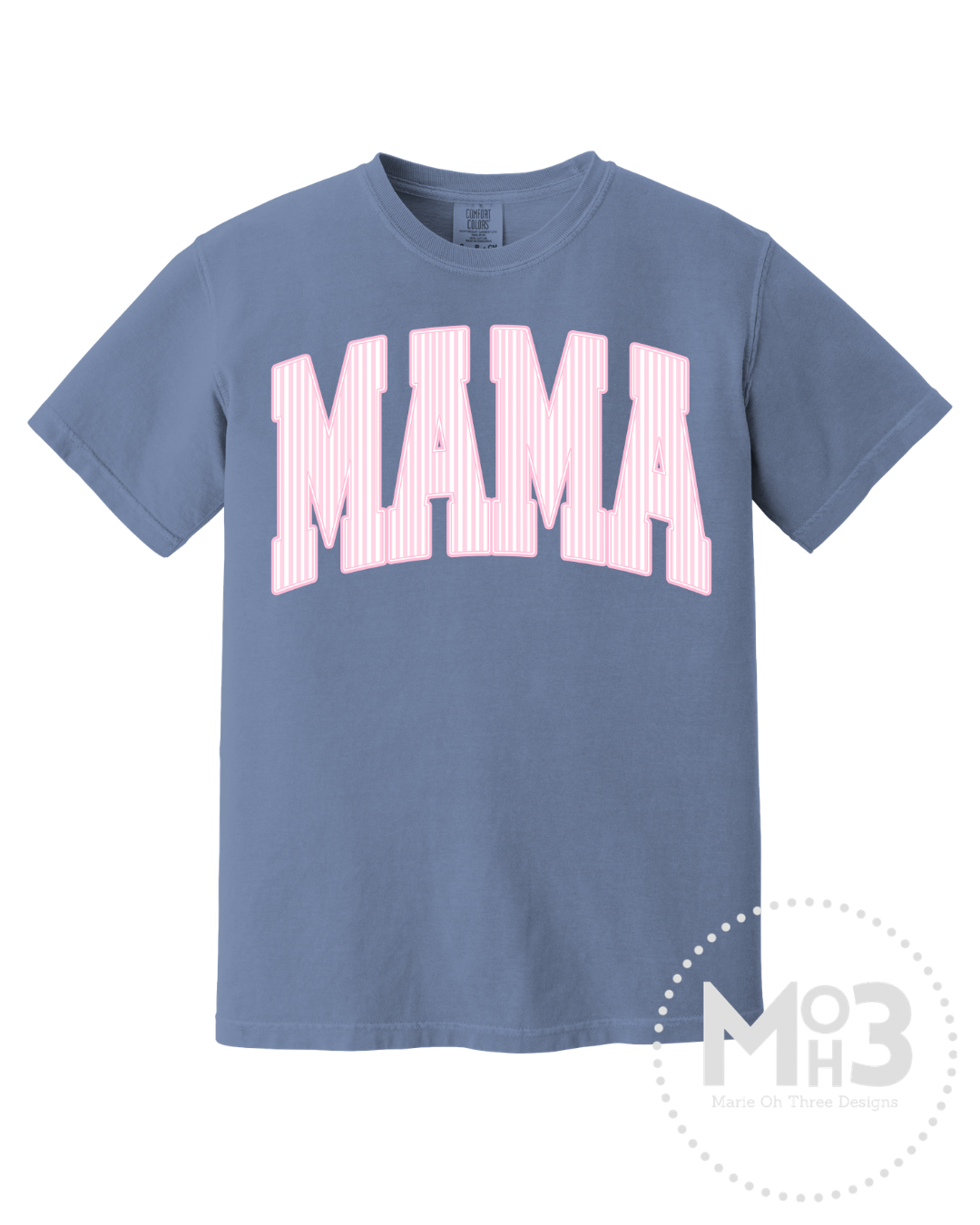 Mama Pink Stripe Tee
