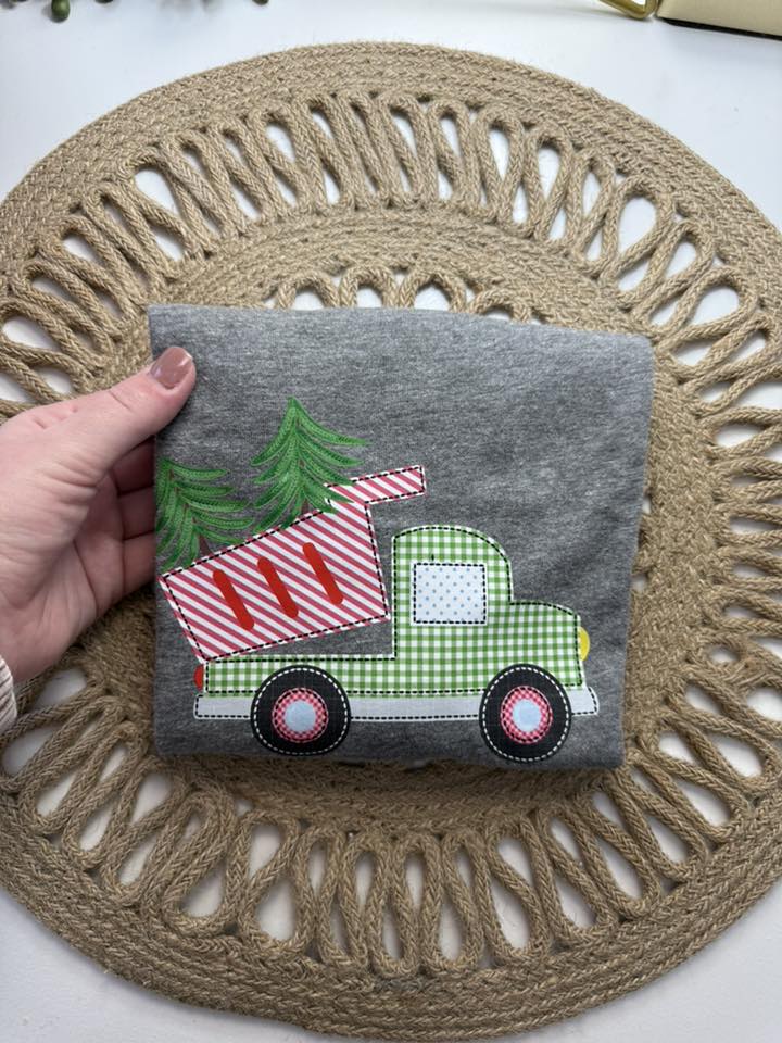 Long Sleeve Dump Truck Christmas