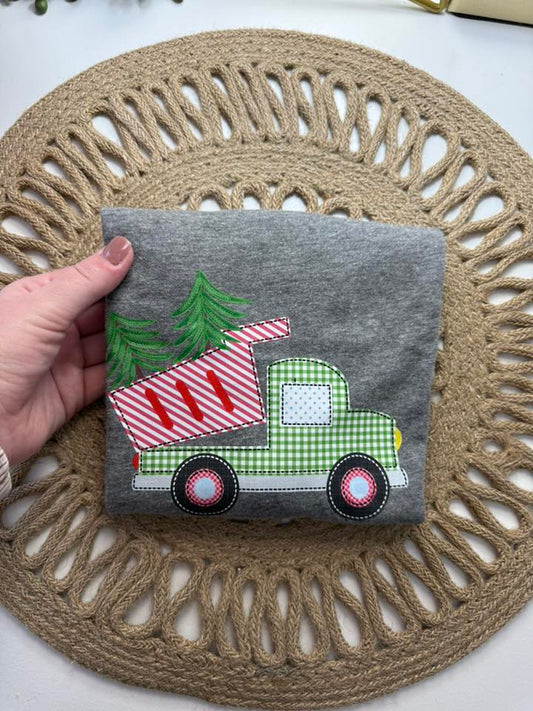 Long Sleeve Dump Truck Christmas