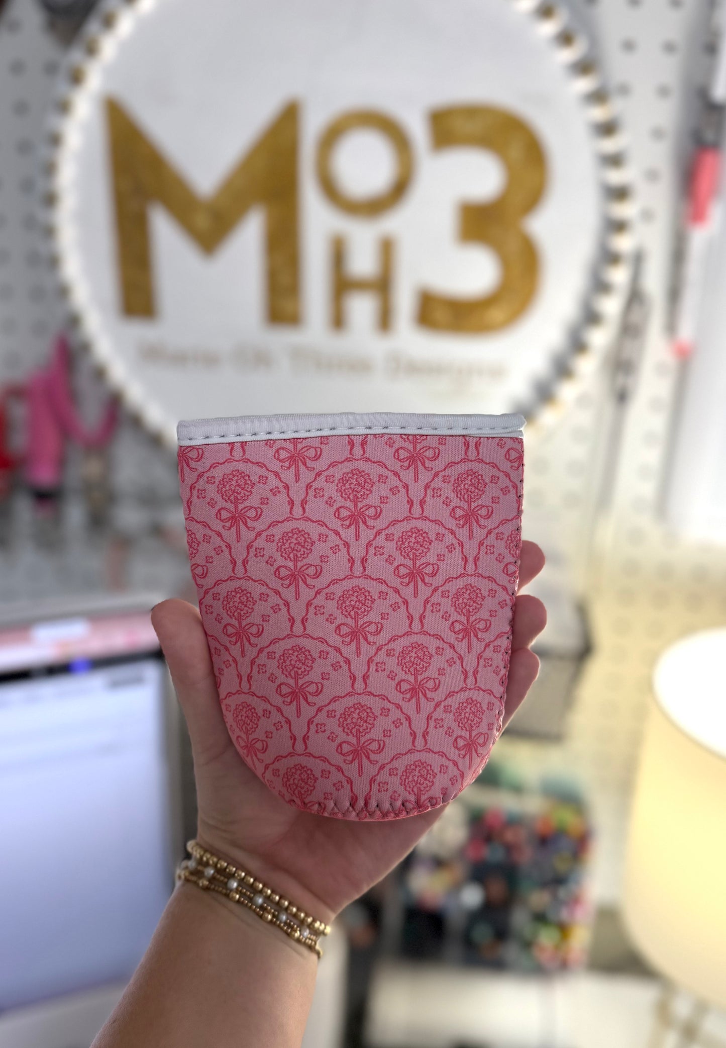 Pink Hydrangeas | Reusable Coffee Sleeve