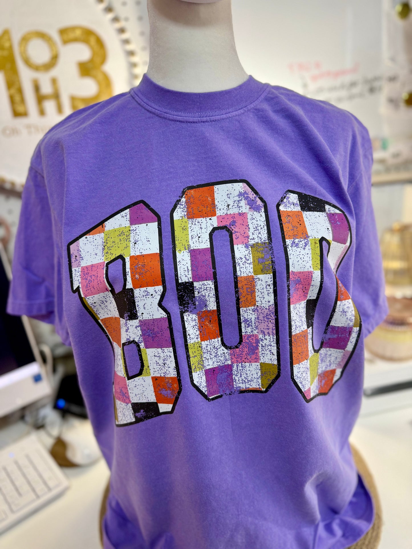 Checkered Boo Tee