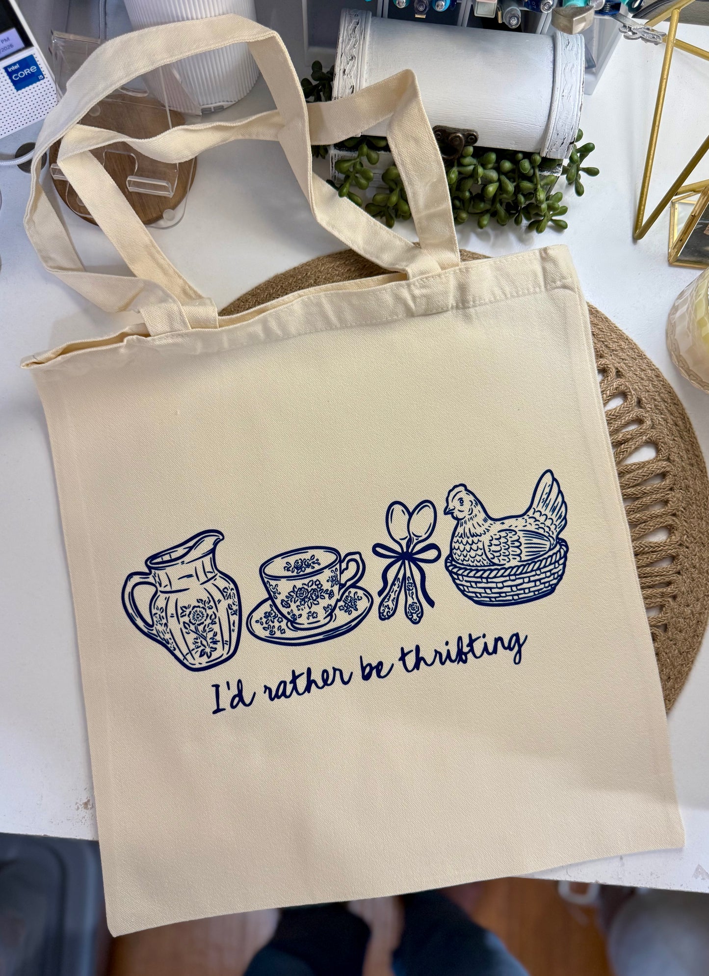 I'd Rather Be Thrifting Canvas Bag