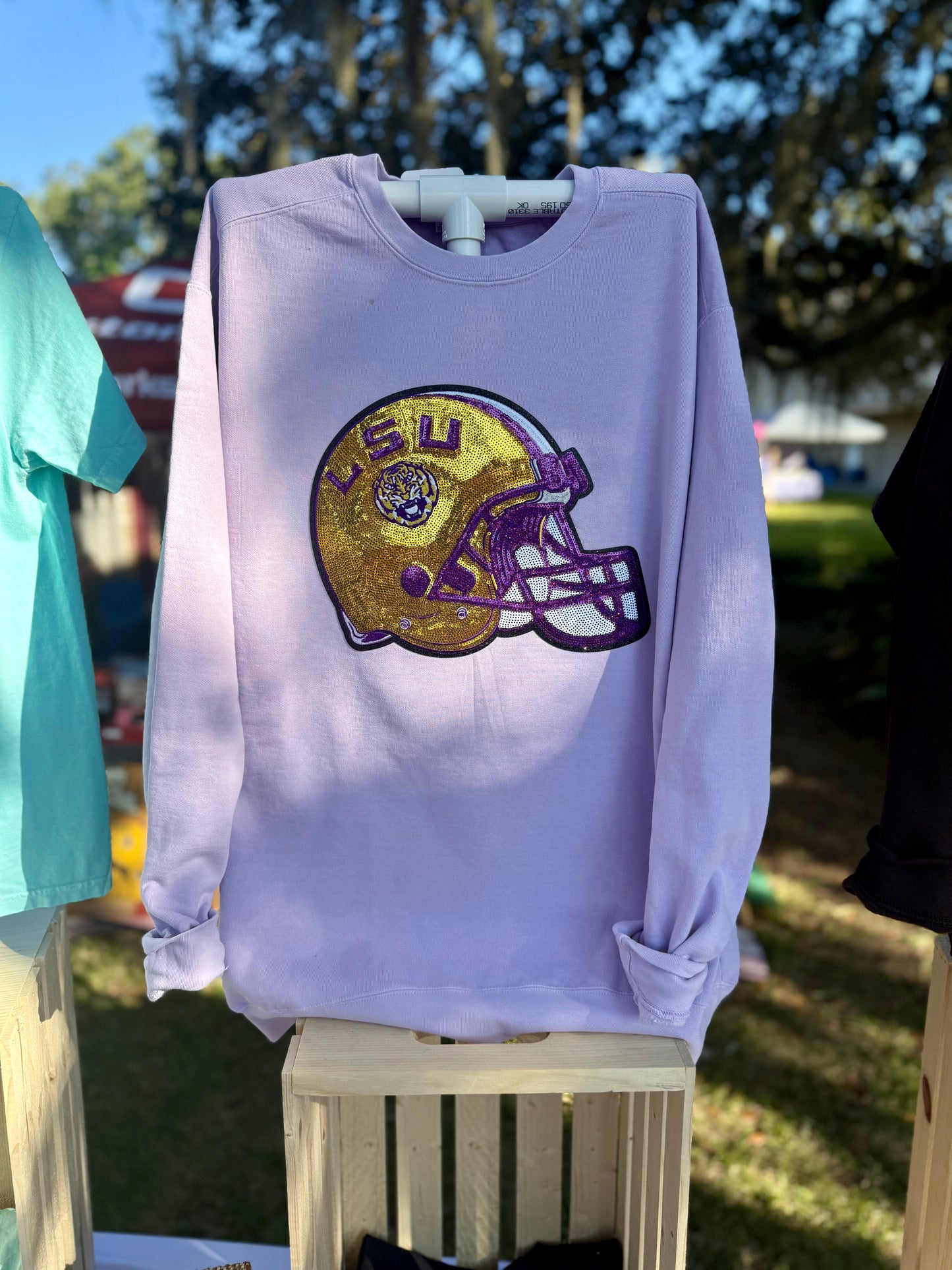 Tiger Helmet Sequin Sweatshirt