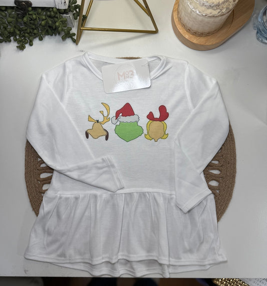 Toddler Peplum Green Guy