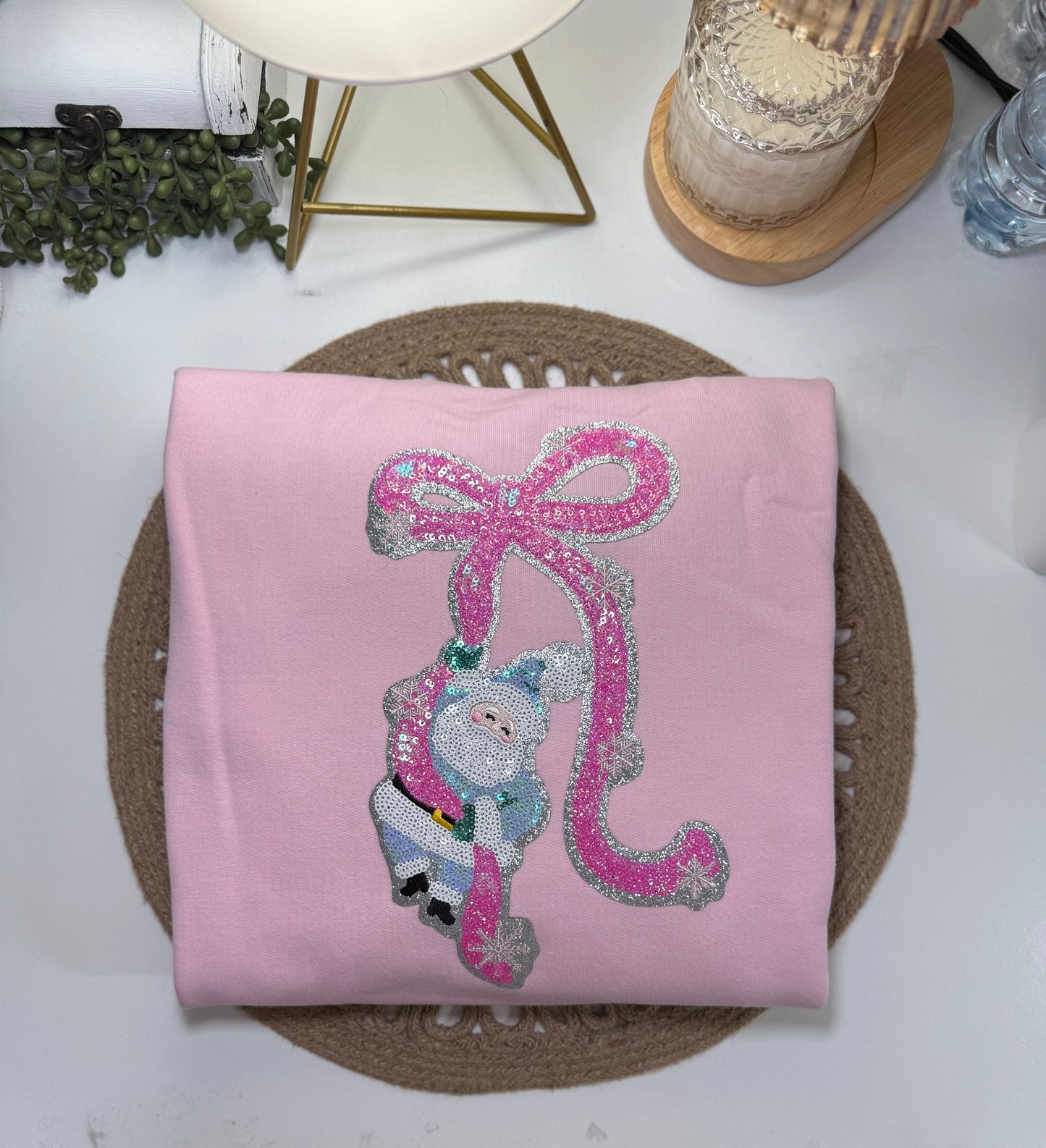Santa Bow Sweatshirt
