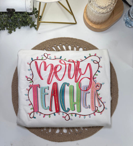 Merry Teacher Sweatshirt