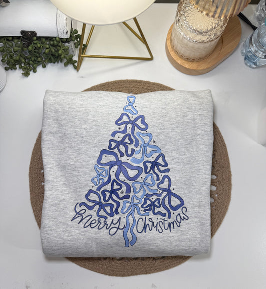 Christmas Tree Bow Sweatshirt