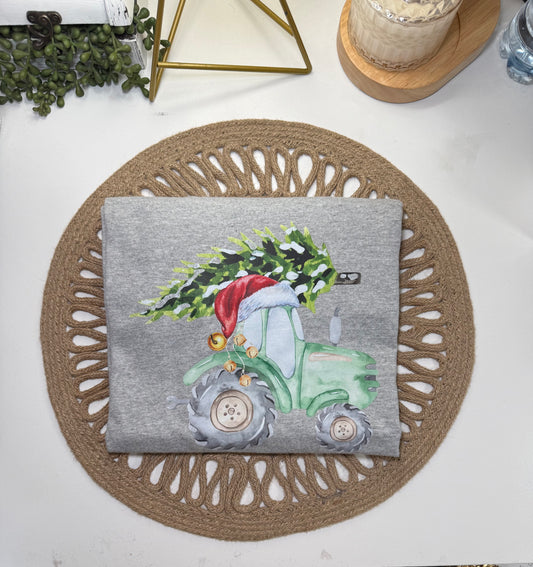 Christmas Green Tractor
