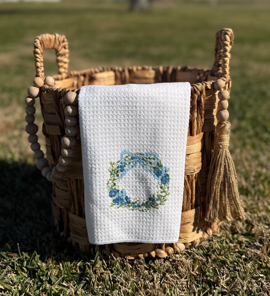 Floral Wreath Decorative Towel