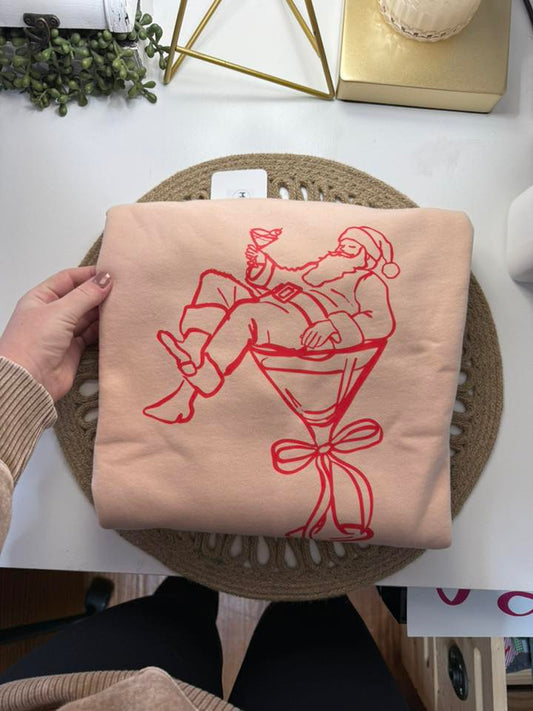 Santa Martini Sweatshirt
